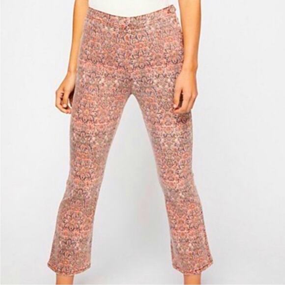 Free People Frida Flare Cropped Pants Size 10 EUC - Picture 2 of 11